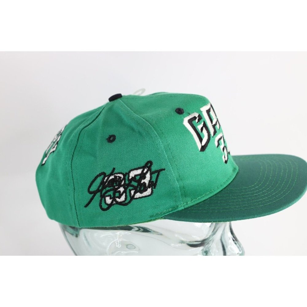 NOS Vintage 90s NASCAR Harry Gant Block Letter Spell Out Snapback Hat Green - Picture 2 of 7